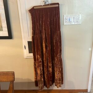 Velvet look boho pant